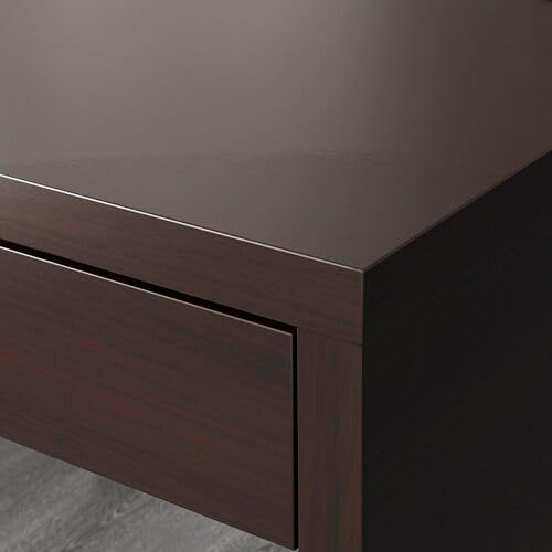 Bureau MICKE noir-marron 142x50x75cm | Cachez vos câbles d'ordinateur