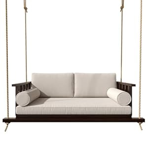 The madison steel daybed porch swing with included outdoor cushion set  urban country home decor