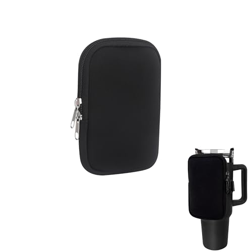 TUKEVA Workout Outdoor Tumbler Tasche Tumbler Pouch Mit Tasche Mobiler Wasserflaschengurt Wasserflaschen Tasche Verstellbare Umhängegurte Für Karten, Schlüssel,Mobiltelefone, Kopfhörer (Schwarz)