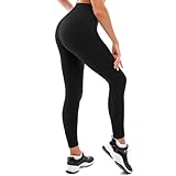 Fawarior High Waisted Leggings for Women, Buttery Soft Workout Yoga Leggings Black LXL