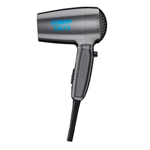 Conair Travel Hair Dryer with Dual Voltage, 1875W Compact Blow Dryer with Folding Handle, Gray