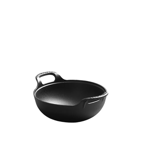 fancyfly鉄鍋土鍋木蓋付き 鉄鋳物製 ガス火 IH 対応 本格的な鉄製のお鍋で旅館のようなお食事を 蓄熱性と柔らかい熱あたり 鍋料理 湯豆腐 (30cm,A)