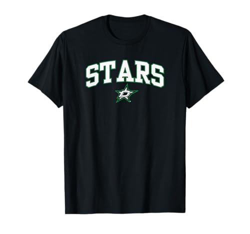 Dallas Stars Arch Over Black Officially Licensed T-Shirt