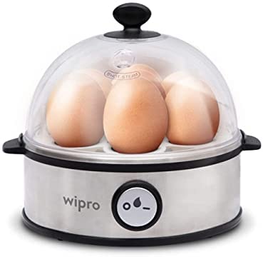 SHREEJI ELECTRICALS & Electronics Wipro Vesta Electric Egg Boiler, 360 W, 3 Boiling Modes, Stainless Steel Body and Heating Plate,