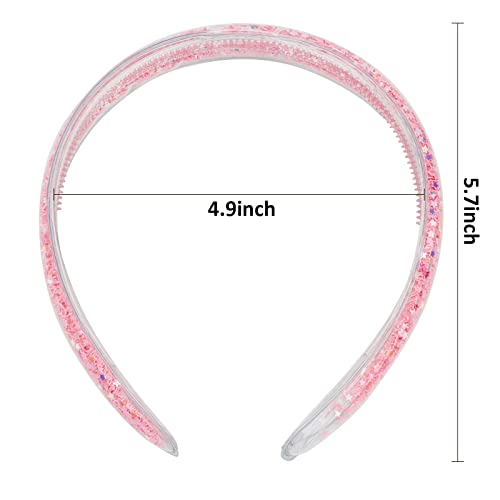 Yission 5Pcs Glitter Headbands For Girls Kids Star Headbands Sparkly Head Bands Rainbow Hairband Toddler Headband Cute Hair Accessories For Girls #TOP1