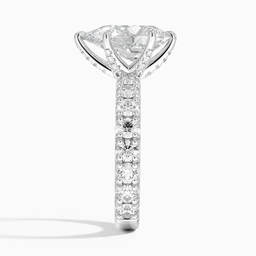 1 CT-5 CT Vintage Hidden Halo Moissanite Wedding Ring for Women, Engagement & Anniversary Ring with Diamond Accents in 925 Sterling Silver or 10K 14K 18K Solid Gold Gift for Her3