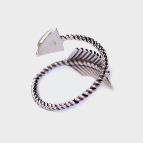 Boho Vintage Arrow Ring with Turquoise Stone, Silver Tone, Adjustable4
