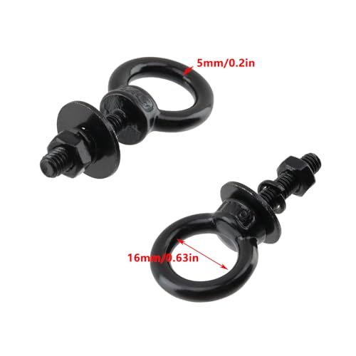 Image of Antrader Lifting Shoulder Eye Bolts,Stainless Steel Eye Bolt,M6 x 25mm | Lifting Ring Eye Bolt with Lock Nuts,Lock Washers,Flat Washers,for Rigging,Anchoring,Pulling,Pushing