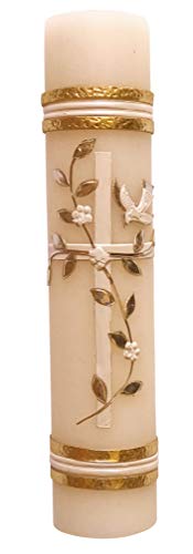 Angelitos de Mexico Cross with Flowers Mass Baptism Confirmation Wedding Candle Christening Godparents Vela Bautizo Cirio Matrimonio Confirmación