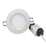 ☆ [Fuente de luz] - lámpara de techo empotrada Wlnnes adopta chip LED, luz blanca, luz neutra, índice de reproducción cromática: Ra85, que proporciona casi la luz del sol luz de calidad, la verdadera consistencia de rendimiento de color de su casa energético.
