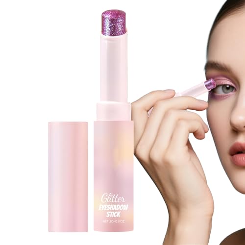 Wlikmjg Stick Shimmer Sheadw -Shadow, Stick de brillo de ojos, Sticks Glaze Sticks de la glación Crystal, Cosméticos faciales brillantes para mujeres y niñas de piel sensible y seca