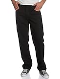 Lavable en machine Wrangler Jean pour homme coupe décontractée, Noir laqué, 54W x 32L