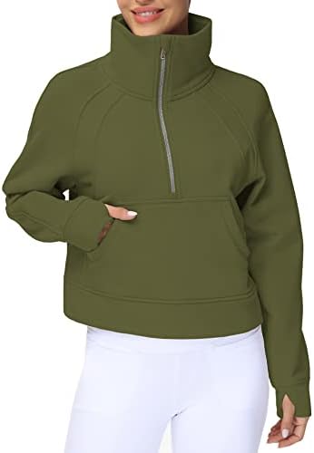Half Snap Long Sleeve Sweatshirt with Side Slit Pockets main image 1