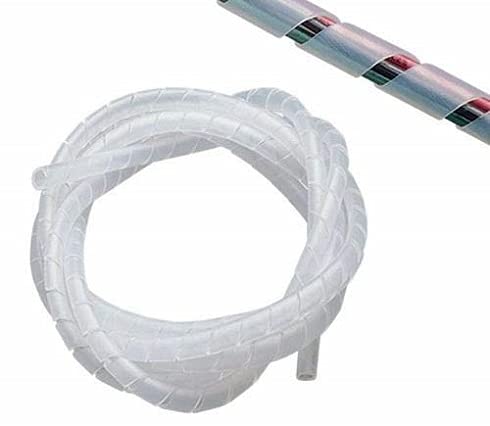 12mm X 25 Meter Flexible Spiral Sleeve Cable Wire Organizer Wrap White ...