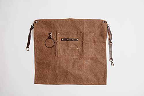 Barista Apron, Canvas Apron, BBQ Apron for Men, Bartender Apron, Brown, One Size Barista Apron, Canvas Apron, BBQ Apron for Men, Bartender Apron, Brown, One Size