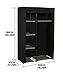 JEROAL Portable Wardrobe Closet Clothes Storage Organizer with Multi-tier Shelves and Dustproof Non-Woven Fabric Cover, 41.73x17.72x65.35 in(WxDxH) (Black)