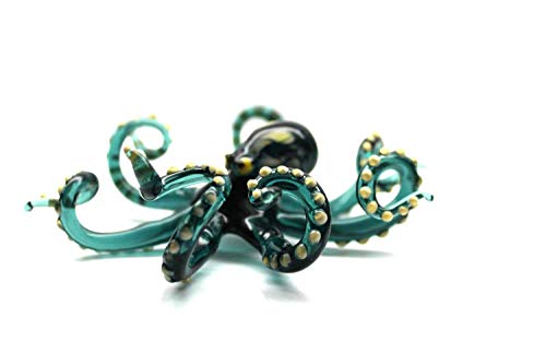 Blown Glass Octopus - Glass Octopus - Ocean - Miniature Glass Figurine Squid - Handmade Swimming Octopus Art Glass Blown Sea