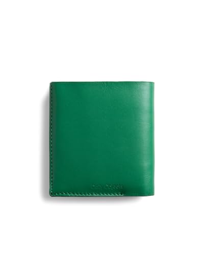Image of DailyObjects Green Even Bi-Fold Wallet | Men | Premium Design | Full-Grain Leather | Gents Wallet Branded | Handcrafted | Guys | Card Holder | Dedicated Sleeve | Flap Pocket
