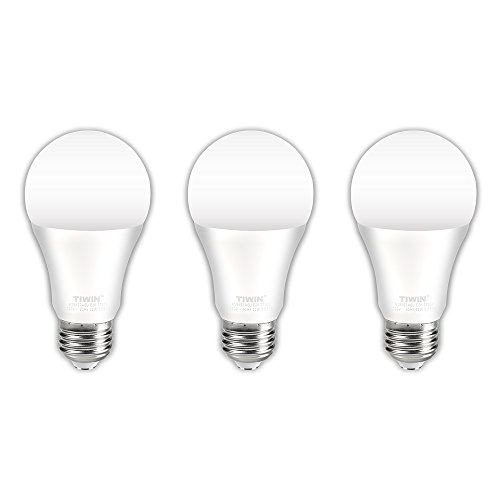 TIWIN A19 E26 LED Bulbs 100 watt Equivalent (11W),Soft White (2700K), 1100lm, CRI80+, General Purpose Light Bulb, 3-Pack