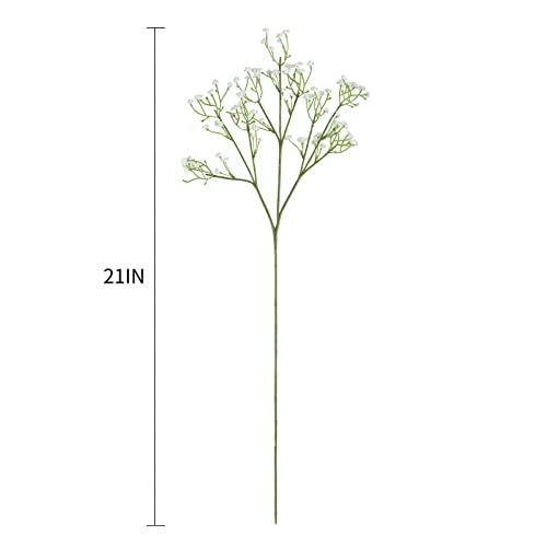 Coferset 10Pcs Fake Babys Breath Flowers Artificial Gypsophila Flowers Real Touch In Bulk For Home Wedding Home Decor (White) #TOP7