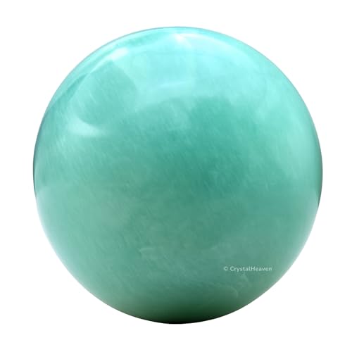 Image of Certified Amazonite Crystal Ball for Meditation - Premium Crystal Vastu Items for Home and Feng Shui Items for Good Luck - Ideal for Pooja Supplies and Spiritual Practices (2 inch Inch)
