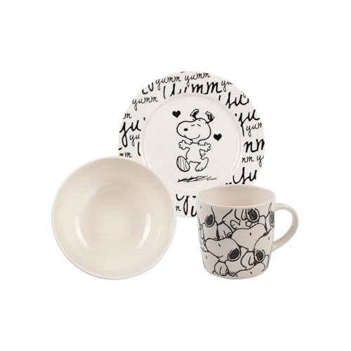 United Labels Set de Desayuno, Porcelana, Blanco, 187x101x223 mm