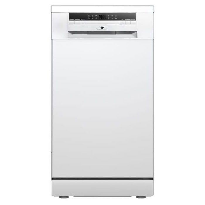 Lave-vaisselle pose libre - CONTINENTAL EDISON - CELV1145W - 11 couverts - 45 cm - 45 dB - Blanc