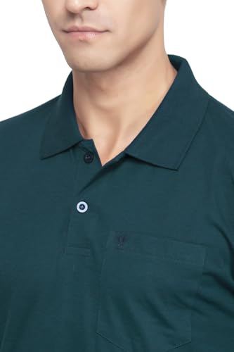 Image of Polo Full Sleeve t Shirt for Men Cotton with Pocket and Collar - Regular Fit Tshirt