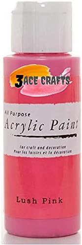 3 Ace Crafts Pack of 1  Sage - Acrylic Paint 59ml Craft Decoration Kids, Garden Furniture Ornament, Outdoor Wood Paint, Air Drying, Modelling Clay Palette, Plastic, Canvas Board, Paper