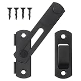 1 Pack 4 Inch Flip Latch Gate Latches, Matte Black Stainless Steel Safety Door Sliding Locks for Barn Windows Cupboards Wooden Fence Grilles