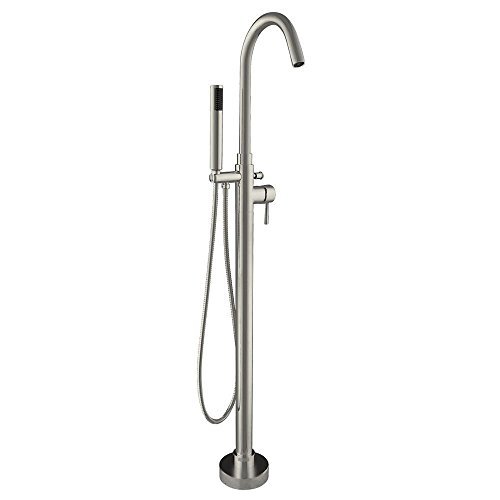 WOODBRIDGE F 0001 F0001BN Faucet, (L) 10 3/4" x (W) 6-1/4" x (H) 43-7/8, Brushed Nickel WOODBRIDGE F 0001 F0001BN Faucet, (L) 10 3/4" x (W) 6-1/4" x (H) 43-7/8, Brushed Nickel