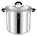 wok Pot de soupe en acier inoxydable de 24 cm avec fond composite de grande capacité à soupe de soupe pot à induction cuisinière gaz cuisinière universelle