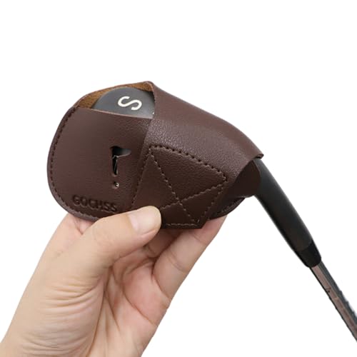 Image of I Golf Iron Headcovers 10pcs PU Fit Both Right-Handed Clubs Golf Club Protector for Titleist Callaway Ping Taylormade Fit More Brands Golf Iron.(Brown)