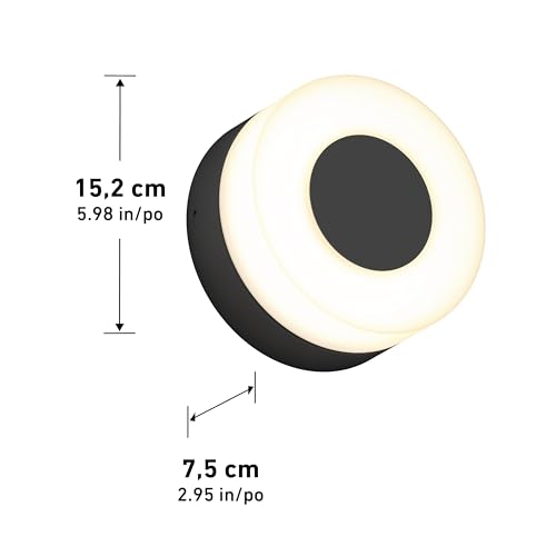 Image of artika Ludwig Outdoor Wall Light Fixture, Matte Black