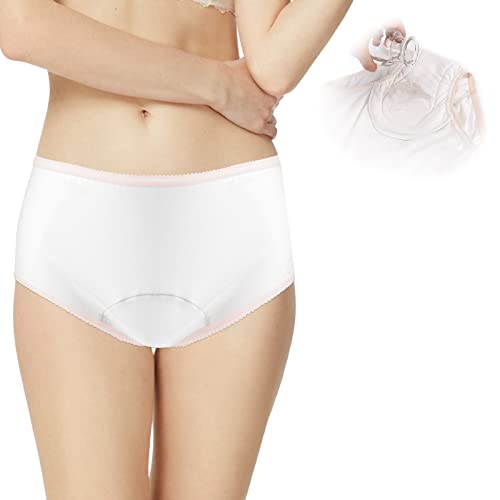Braga de incontinencia para mujer, lavable, para incontinencia urinaria, ropa interior menstrual, cuidado con zona de succión delantera (M)