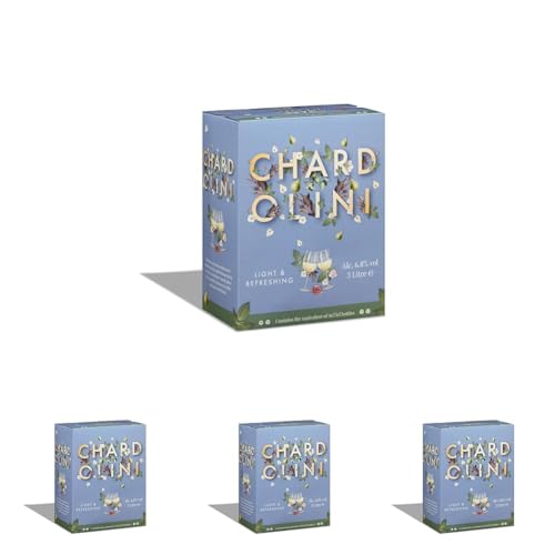 Chardolini - 6.8% Medium Perry with a Refined Crisp Finish, Naturally Gluten Free, Exquisite Flavours, Light & Refreshing, Bag in the Box, 3L (Pack of 4)