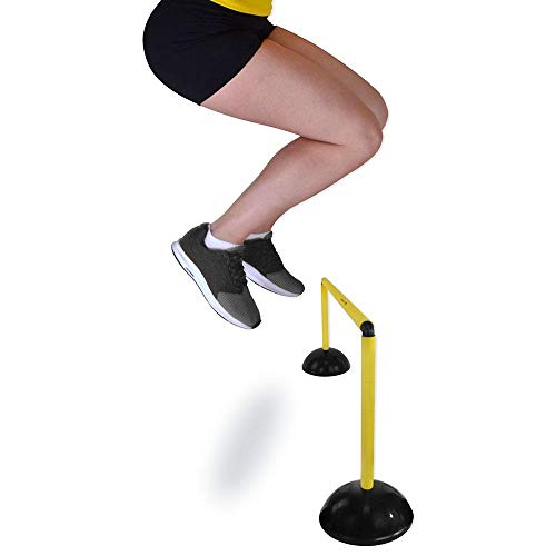 Kit Barreiras de Salto de Plástico - 47cm - 3 unidades - Preto/amarelo - Muvin