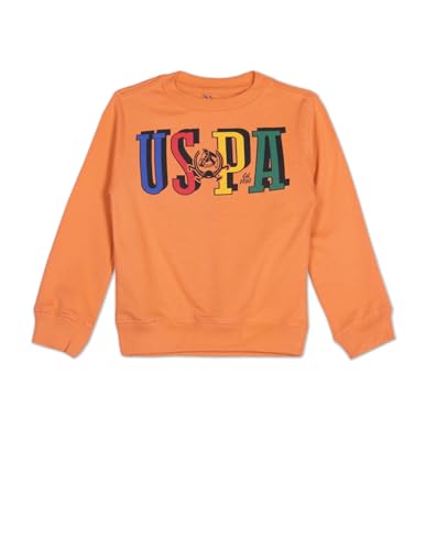 Image of U.S. POLO ASSN. UKSWSON0121 FS Round NCK SWS, 24T Sweatshirts LT. Orange