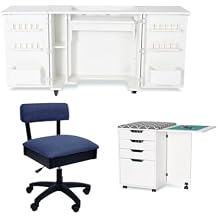 Arrow Sewing Ash White Bandicoot with Kiwi and Duchess Blue Hydraulic Chair