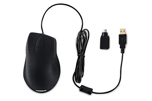 Wetkeys Professional-Grade Ergonomic Optical Waterproof Mouse With 3-Button Scroll (Usb/Ps2) (Black) | Omwk0C01-Bk #TOP3
