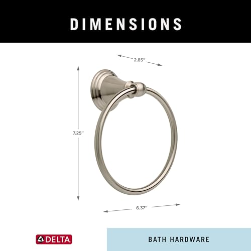 Delta Hand Towel Holder | Brushed Nickel Ring for Hanging Towels in Kitchen, Bathroom | Windemere Accessories by DELTA - Image 8