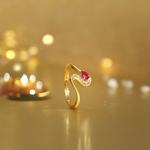 Malabar Gold & Diamonds BIS hallmarked (916) 22k Yellow Gold Ring for Women,Cocktail Ring FRDZL48647 - Image 2