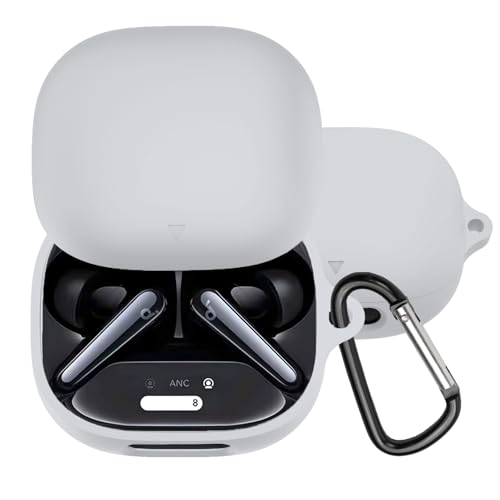 BUITFOU For Anker Soundcore Liberty 4 Pro �P�[�X Liberty 4 Pro �P�[�X �_�炩�� �V���R���� �����h�~ �L�Y�h�~ �ϏՌ� �h�o �y�� �����[�d�\ �J���r�i�t�� �����h�~(�O���[)