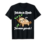 Faultier Rentner T-Shirt Geschenke für Mann & Frau