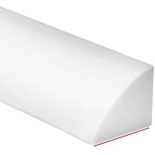 Duzzy 98 Inch Flexible Quarter Round Molding, Silicone Rubber Peel and Stick Shower Water Barrier Suitable for the Shower Corner or Kitchen Countertop Sink and Cooktop