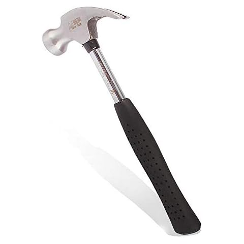 4 Oz Mini Claw Hammer Rubber Handle Home Carpet Wall Nail Remover with Non Slip Shock Reduction Grip Cover