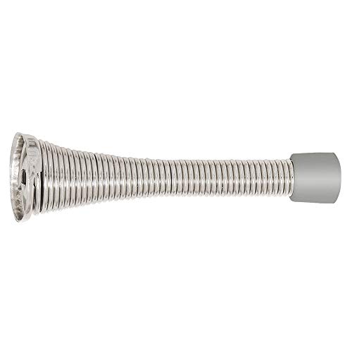 Design House 202275 Spring Door Stop Hardware, Protects Walls and Doors, Satin Nickel