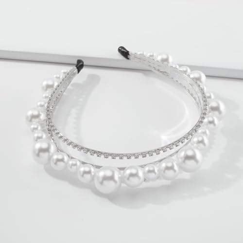 Bandeau de perles anti-glisse avec accessoires for cheveux en alliage de diamant