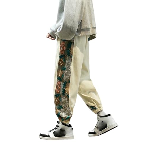 Pantalon de jogging pour homme style chinois brodé décontracté pour le printemps