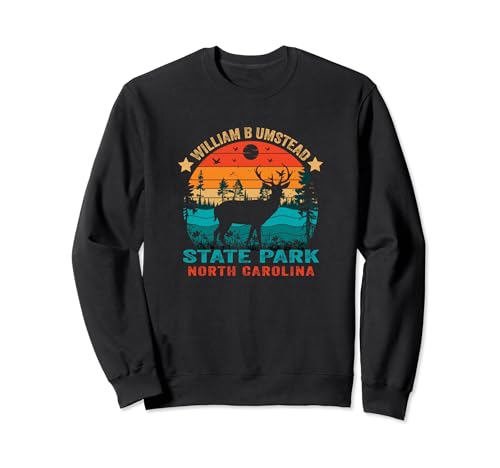William B Umstead State Park North Carolina Retro Sunset Sweatshirt